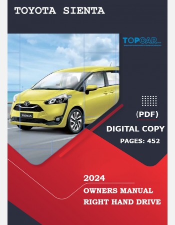 2024 toyota sienta owners manual in english